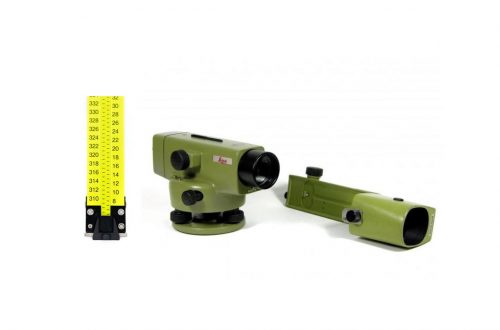 Imagen Pack Nivel óptico, estuche, micrómetro y mira invar