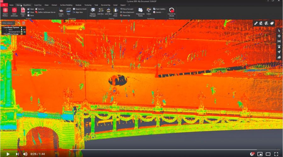 Video Software de processamento de nuvens Leica Cyclone 3DR