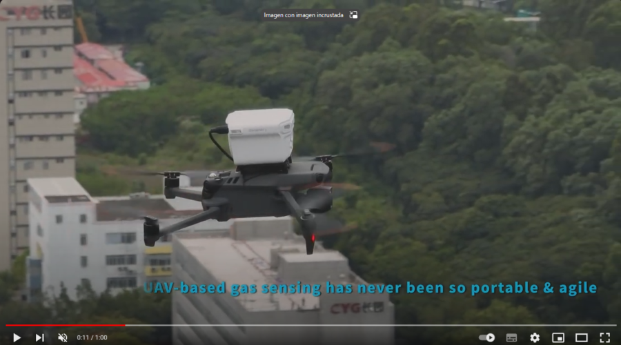Video Sniffer4D Mini 2 sistema de detecção de gases e mapeamento para drone